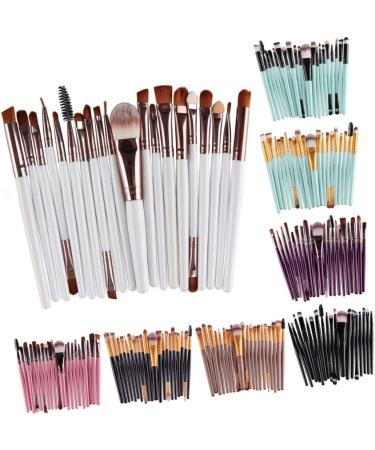 Angoily 20pc Makeup Purple Kit Make-up Tube Shadow Black Eye Toiletry Brush Tool Cosmetic Making Rod - Buy Online on SooperMarket.com