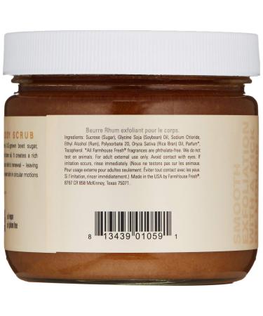 Farmhouse Fresh Butter Rum Body Scrub - 13.6 oz | Exfoliating & Nourishing | International Shipping Available - Buy Online on SooperMarket.com