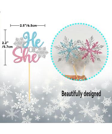 24Pcs Silver Glitter Snowflake Cupcake toppers winter decorations (B/G) - Buy Online on SooperMarket.com