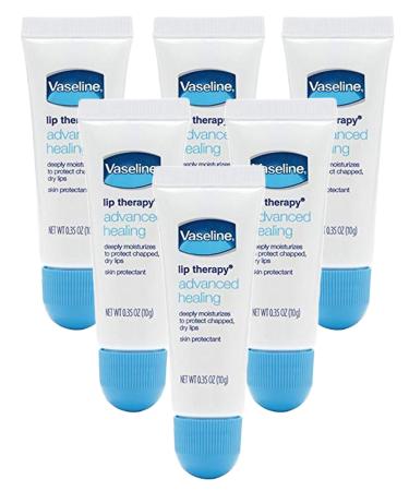 VASELINE Lip Therapy Advanced Healing Formula, 0.35 Oz (6 Pack) 0.35 Ounce (Pack of 6)