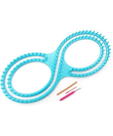 WAYION 55 Afghan Serenity Loom Knitting Board Weave Kit - Step by Step Instructions - Ideal for Experienced Knitters - Blue/Pink - Buy Online on SooperMarket.com