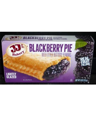 JJ's Bakery Lightly Glazed Snack Pies 4oz (Pack of 12) (Blackberry)