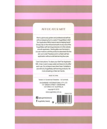 SugarBaby Smooth It On Self Tanning Applicator Mitt - Perfect Tan Anywhere International Shipping Available - Buy Online on SooperMarket.com