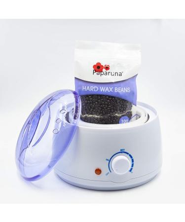 Hard Wax Beans Chocolate by Paparuna 100g Bag Wax Warmer Beads - for Hair Removal Bikini/Body/Leg/Back/Face/Chest/Facial/Eyebrow/Nose/Brazilian - Buy Online on SooperMarket.com