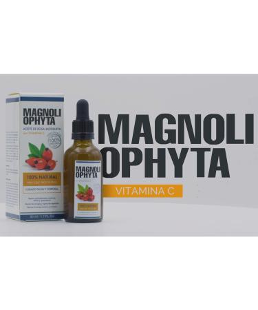 Magnoliophyta | Rose Hip Oil and Vitamin C | 50 ml | Face and Body | All Skin Types | Antioxidant and Regenerating Oil | Nourishes and Protects Skin | 100% Natural from Chile - Buy Online on SooperMarket.com