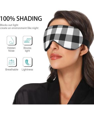 Haskirky Light Blocking Eye Mask | Breathable & Adjustable for Adults | Perfect for Travel, Yoga, Meditation & Office | Deep Sleep Goodies | White Black Buffa - Buy Online on SooperMarket.com