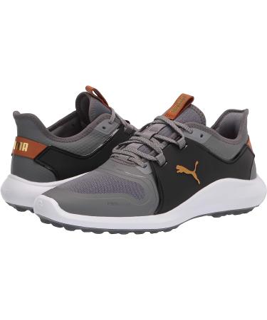 PUMA Men's Ignite Fasten8 Golf Shoe 10.5 - Quiet Shade/Gold/Puma Black - Buy Online on SooperMarket.com