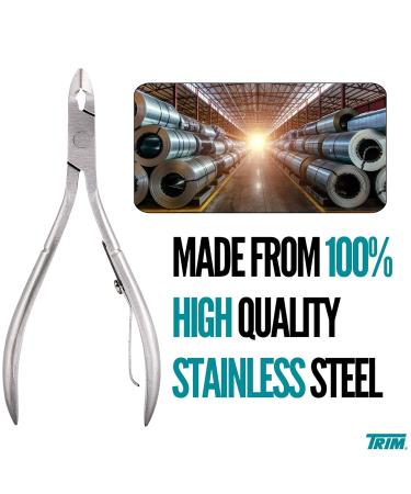Trim Cuticle Nipper - Professional Stainless Steel Cuticle Remover for Manicure & Pedicure | High-Quality Nail Care Tool for Toenails & Fingernails - Buy Online on SooperMarket.com