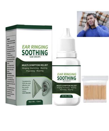 Tinnitus Ear Drop Ear Ringing Relieving Ear Drops Ear Ringing Oil Ear Drops for Tinnitus Ear Pain Relief Ear Drops for Tinnitus Hearing Ear Drops 10ML+100 Cotton Swabs