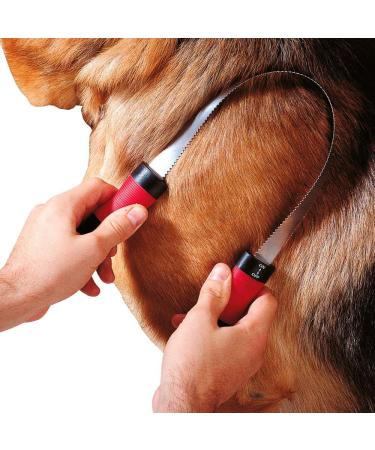Ferplast Curry Comb for Dogs GRO 5954 - Double-Toothed Blade for Short-Haired Animals | 28.5 x 6.5 x 3.4 cm | International Shipping Available - Buy Online on SooperMarket.com