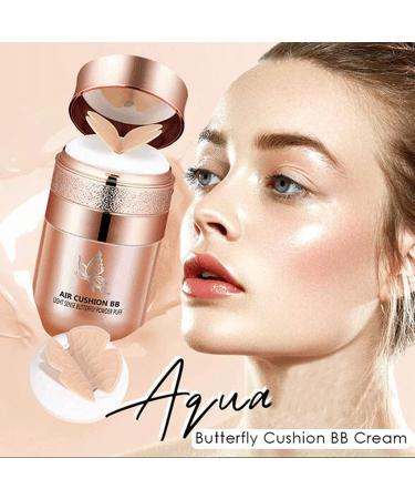 Buy Butterfly Cushion BB Cream - Air Cushion CC Cream & Moisturizing Concealer - Easy to Use Liquid Foundation in Ivory White - International Shipping - Buy Online on SooperMarket.com