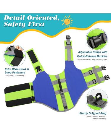 VavoPaw Small Dark Blue Dog Life Jacket with High Buoyancy and Rescue Handle - Adjustable Ripstop Safety Vest for Swimming and Boating - Reflective Stripes for Ultimate Visibility - Buy Online on SooperMarket.com