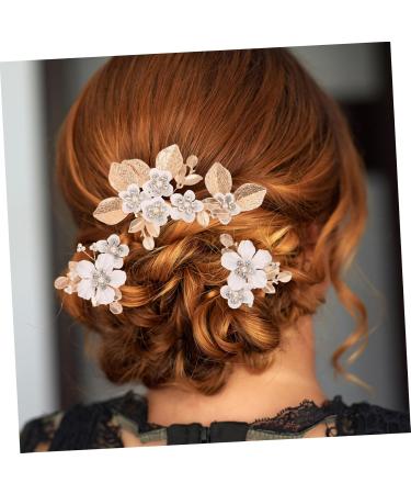 MUSISALY 1 Set Leaves and Flowers Hair Comb Flower Headpieces for Women Bride Hair Comb Wedding Hair Comb Womens Headpiece Girl Headpiece Hair Accessories for Women Flower Hair Accessories - Buy Online on SooperMarket.com