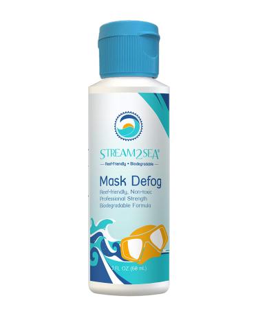Mask Defog | Reef Friendly Defogger Coating Anti Fog Mask for Glasses, Snorkel Mask, Scuba Divers, Ski Goggles and Sports Glasses Equipment by Stream2Sea 2 Fl Oz