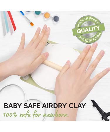 Baby Handprint Footprint Ornament - Personalized Newborn Keepsake Kit for Boys and Girls - Glaze Finish Christmas Gift for New Parents - Buy Online on SooperMarket.com