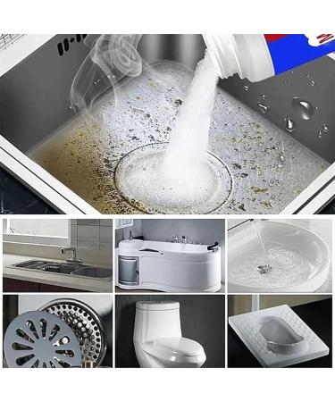 Caduola Powerful Pipe Dredging Agent Pipe Dredge Deodorant Sink Drain Cleaner Kitchen Toilet Pipeline Quick Cleaning Tool Portable Powder Cleaning Tool to Unclog Clogged Drains with Ease (2 PCS) - Buy Online on SooperMarket.com