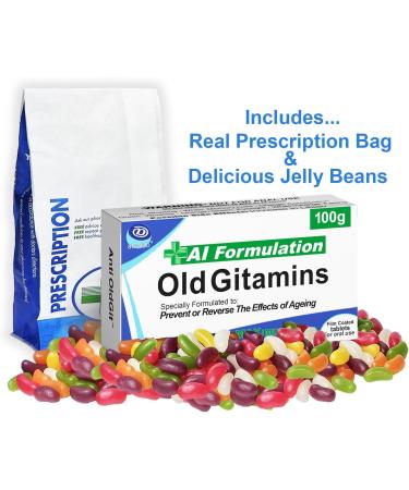 Funny Rude Joke Tablets Pill Box Prank Includes Jelly Beans Sweets Unusual Gift for Men Father's Day Him Her April Fools Day Easter Birthday Gifts for Women Presents for Dad Boyfriend Old Gitamins - Buy Online on SooperMarket.com