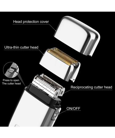 Hatteker Bald Head Shaver Foil Electric Razor Cordless Rechargeable - Silver - Buy Online on SooperMarket.com