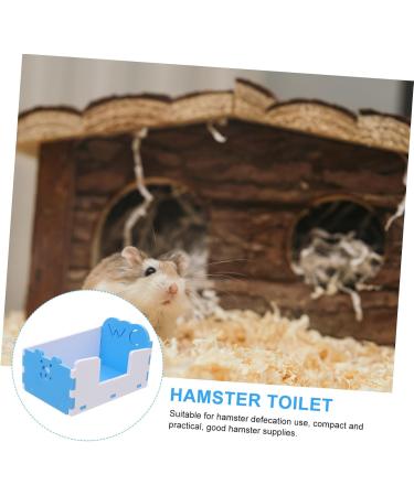 HAPINARY 1pc Hamster Toilet Trash Can Chinchilla Toilet Hamster Litter Toilet Small Pet Supply PVC 15x10cm Blue - Buy Online on SooperMarket.com