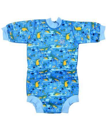 Splash About Happy Nappy Wetsuit with Reusable Swim Nappy Crocodile Swamp 12-24 Months