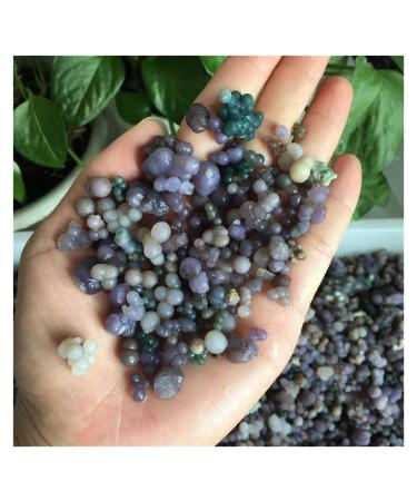Gemstones and Crystals 50g-300g Natural Purple and Green Crystal Grape Agate Point Specimen Home Decoration FUZEGRDLI (Color : Grape Agate Size : 50g) 50g Grape Agate