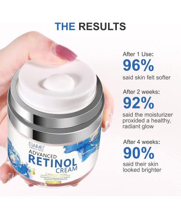 Retinol Face Cream Anti Wrinkle Face Cream Anti Aging Face Cream with 2.5% Retinol Hyaluronic Acid Vitamin E Night Face Cream for Women and Men - Buy Online on SooperMarket.com