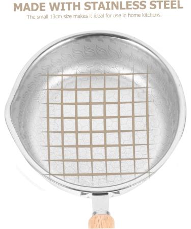 IMIKEYA Stainless Steel Pot Non Stick Fry Pan Griddle Honeycomb Fry Pan Non Stick Honeycomb Frying Pans Small Frying Pan Breakfast Pan Kitchen Pan Wood Egg Cooking Utensils - Buy Online on SooperMarket.com