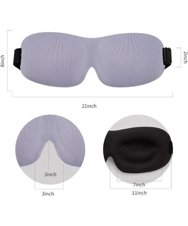 Relax Melodies Blackout Eye Mask 2 Pack - Adjustable 3D Contoured Cotton Sleeping Mask for Men and Women - Ideal for Travel - Purple & Black - Buy Online on SooperMarket.com