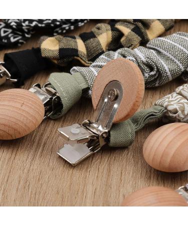 Tian-K Pacifier Chain - Cotton & Beech Wood Baby Pacifier Clip Teething Toy & Nipple Holder for Infants - Buy Online on SooperMarket.com