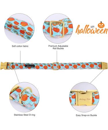 Buy Cute Pumpkin Dog Collar for Halloween - Cotton Halsan for Small Medium & Large Dogs | Aring Pet - Buy Online on SooperMarket.com