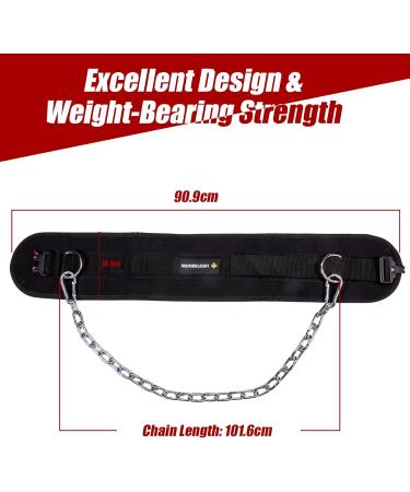 Buy Manueklear DIP Belt | Durable Weight Belt for Men & Women | Power Lifting Fitness Belt for Squats & Pull-Ups - 101.6 cm - Buy Online on SooperMarket.com
