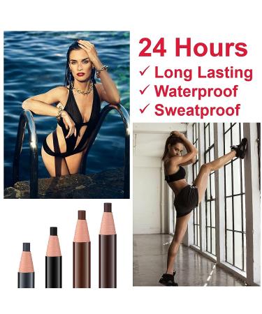 Waterproof Microblading Eyebrow Pen - Long-Lasting Dark Brown Peel-off Brow Pencil - Buy Online on SooperMarket.com
