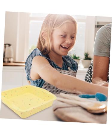 MAGICLULU 2 Pcs Cake Mold Cake Baking Rubber Baking Broiler Pan for Oven Silicone Gummy Molds Cake Pan Silicone Bakeware Quick Fondant Molds Cupcake Square Cake Toast Silica Gel Liner 26.5x24.5cmx2pcs Yellowx2pcs - Buy Online on SooperMarket.com
