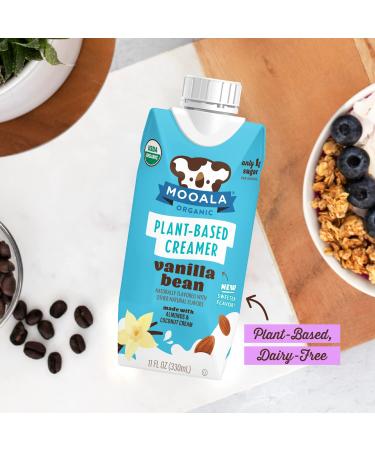 Mooala Organic Vanilla Bean Plant-Based Creamer - 11oz (Pack of 4) | Gluten-Free, Soy-Free, Vegan & Non-Dairy | Shelf-Stable Formula - Buy Online on SooperMarket.com