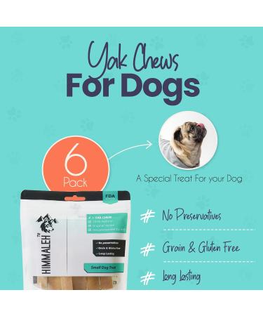 Himmaleh Yak Chews for Dogs - Yak chews for dogs small and puppies (pack of 6) - Protein Rich Dog Chews Long Lasting Natural - Yak Milk Chews - Yak Bars for Dogs - Healthy Yak Snack for small Breeds Small (Pack of 6) - Buy Online on SooperMarket.com