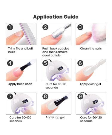 Nude Gel Polish Set for French Manicure - 6 Transparent Colors for Home Salon, LED UV Curing - 7.5ml Each - Buy Online on SooperMarket.com
