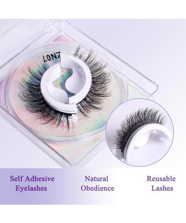 4 Pair Self Adhesive Eyelashes Reusable Pre Glued Eyelashes Wispy Fake Eyelashes Natural Look Self Adhesive Lashes No Glue Needed Add Instant Volume and Glamour - Buy Online on SooperMarket.com