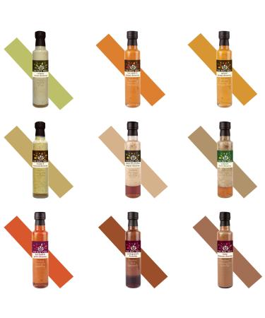 The Bay Tree Dressing Pick N Mix - Choose From 9 Flavours | Tasty Balsamic Vinegar Creamy Caesar Hot Chilli & Ginger Spiced Mango Lemon-Cracked Pepper & More - Pack of 4