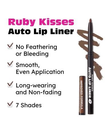 Ruby Kisses Long Lasting Auto Lip Liner Pencil - Smooth Application - Cappuccino - Buy Online on SooperMarket.com