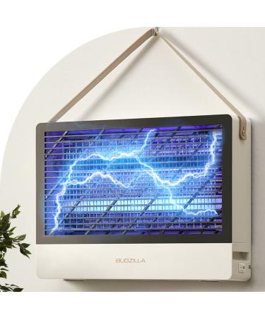 BUGZILLA Quiet Powerful 20W Electric Indoor Bug Zapper Indoor Fly Zapper Electronic Mosquito Zapper Moth Gnat Fruit Fly Mosquito Insect Killer lamp Fly Trap