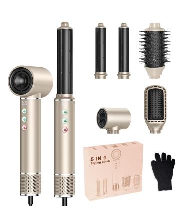 Airstyler 5 in 1 hairstyler with 11000 RPM 20m/s hairdryer for quick-drying 320 millions Lonic multi-style hairstyler with automatic air-curling rod hair straightener brush & Volume brush