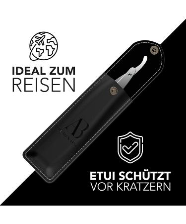 Anthony Brown Razor Set - Unique Precision Blade Head - Black & Silver Options - Includes Changing Blades & Etui - International Shipping Available - Buy Online on SooperMarket.com