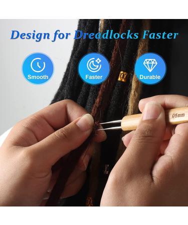 Dreadlock Crochet Needle Set - 6PCS 0.5mm Hooks for Real Locs | Durable Interlocking Tool for Maintaining Dreadlocks - Buy Online on SooperMarket.com