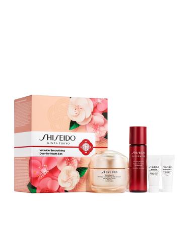 Shiseido Wrinkle Smoothing Day-to-Night Set - Includes Benefiance Wrinkle Smoothing Day Cream SPF 23 (50mL) Contour Serum (5mL) and Eye Cream (5mL) & Eudermine Activating Essence (30mL) - $130 Value