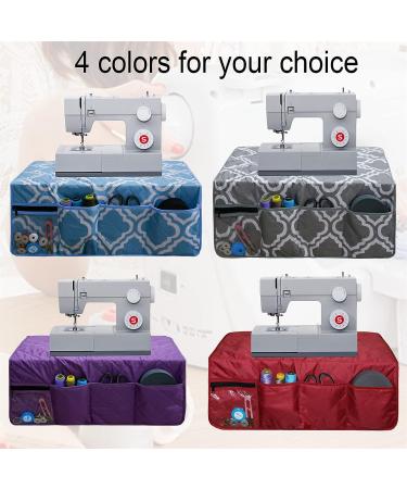 Sewing Machine Table Pad with 4 Pockets - Purple Dust Cover for Accessories Organizer - Buy Online on SooperMarket.com