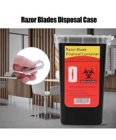 Large Capacity Blade Dispenser Case | One-Way Razor Meter Container for Hair Salons | Black Recycling Storage Solution - Buy Online on SooperMarket.com