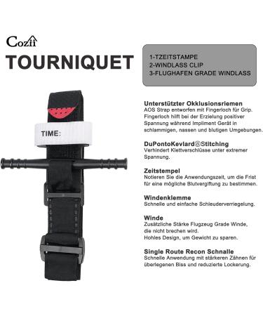 2PC Tactical Tourniquet for Emergency First Aid | One-Handed Bleeding Control & Life-Saving Outdoor Gear - Buy Online on SooperMarket.com