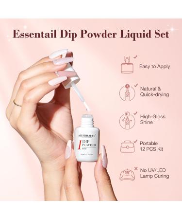 AZUREBEAUTY Dip Powder Nail Kit - 4 Colors All Season Nude Glitter | DIY French Manicure & Salon Quality Nail Art at Home - Buy Online on SooperMarket.com