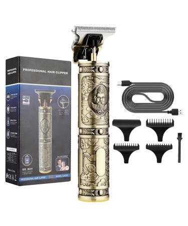 Men's Retro Oil Hair Hair Salon Carved Electric Home USB Charging Hair Scissors Hair for Men Cordless