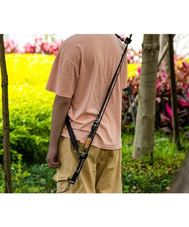 Adjustable Fishing Rod Carry Strap | Shoulder Belt Sling for Fishing Pole | Black Wrap - Buy Online on SooperMarket.com